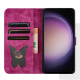 For Samsung Galaxy S24+ 5G Butterfly Cat Embossing Flip Leather Phone Case(Pink)