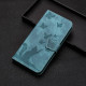 For Samsung Galaxy S24+ 5G Butterfly Cat Embossing Flip Leather Phone Case(Wathet)