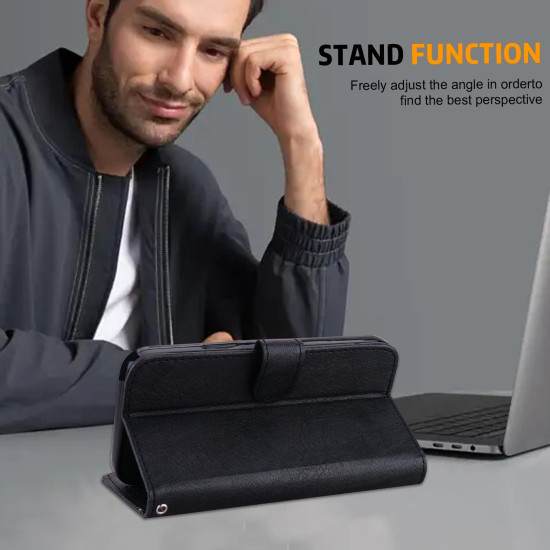 For Samsung Galaxy S24+ 5G Skin Feeling Oil Leather Texture PU + TPU Phone Case(Black)