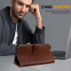 For Samsung Galaxy S24+ 5G Skin Feeling Oil Leather Texture PU + TPU Phone Case(Brown)