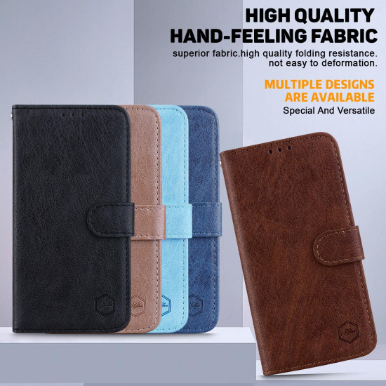 For Samsung Galaxy S24+ 5G Skin Feeling Oil Leather Texture PU + TPU Phone Case(Brown)