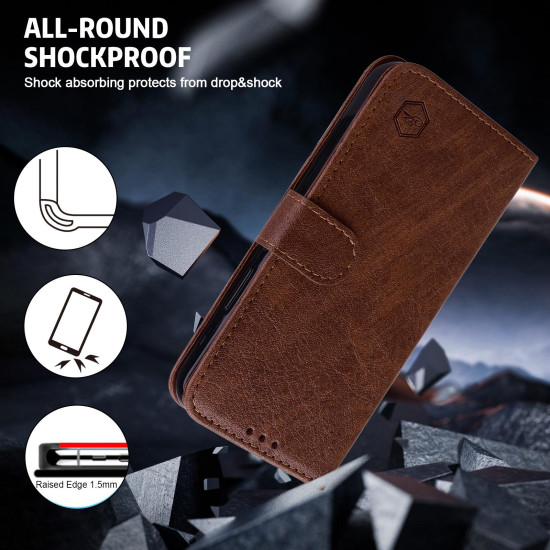 For Samsung Galaxy S24+ 5G Skin Feeling Oil Leather Texture PU + TPU Phone Case(Brown)