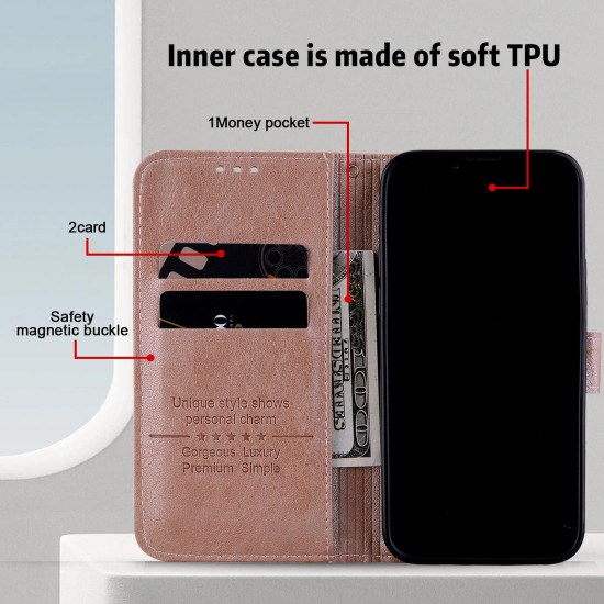 For Samsung Galaxy S24+ 5G Skin Feeling Oil Leather Texture PU + TPU Phone Case(Champagne)