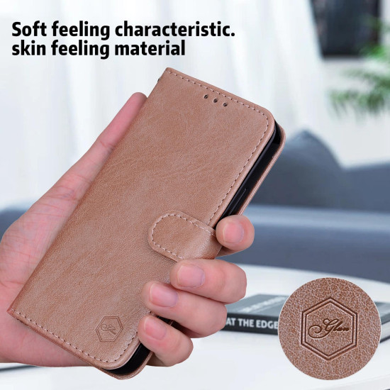 For Samsung Galaxy S24+ 5G Skin Feeling Oil Leather Texture PU + TPU Phone Case(Champagne)
