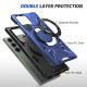For Samsung Galaxy S24+ 5G MagSafe Magnetic Shockproof Phone Case with Ring Holder(Navy Blue)