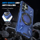 For Samsung Galaxy S24+ 5G MagSafe Magnetic Shockproof Phone Case with Ring Holder(Navy Blue)
