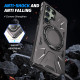 For Samsung Galaxy S24+ 5G MagSafe Magnetic Shockproof Phone Case with Ring Holder(Dark Grey)