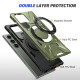 For Samsung Galaxy S24+ 5G MagSafe Magnetic Shockproof Phone Case with Ring Holder(Dark Green)