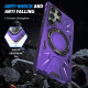 For Samsung Galaxy S24+ 5G MagSafe Magnetic Shockproof Phone Case with Ring Holder(Purple)
