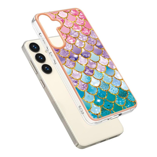 For Samsung Galaxy S24+ 5G Electroplating IMD TPU Phone Case(Colorful Scales)