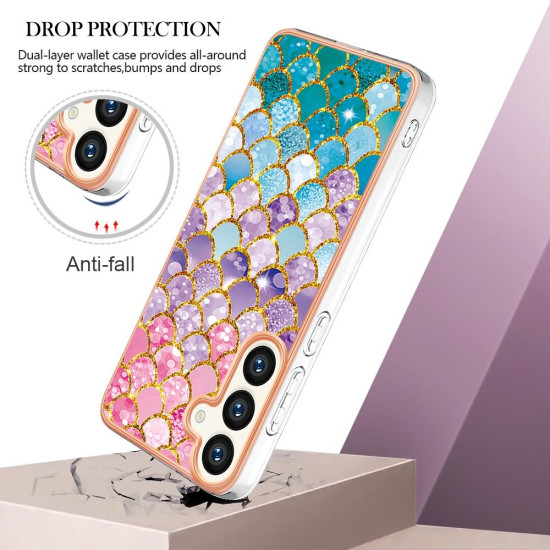 For Samsung Galaxy S24+ 5G Electroplating IMD TPU Phone Case(Colorful Scales)