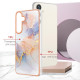 For Samsung Galaxy S24+ 5G Electroplating IMD TPU Phone Case(White Marble)