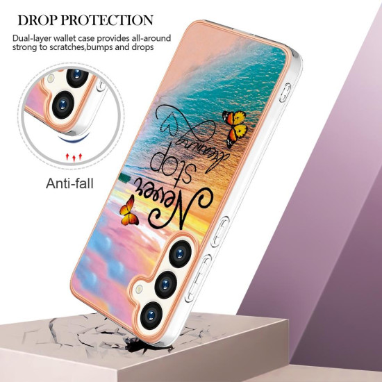 For Samsung Galaxy S24+ 5G Electroplating IMD TPU Phone Case(Dream Butterfly)