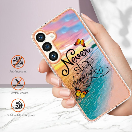 For Samsung Galaxy S24+ 5G Electroplating IMD TPU Phone Case(Dream Butterfly)