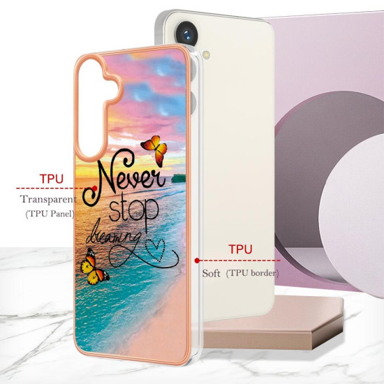 For Samsung Galaxy S24+ 5G Electroplating IMD TPU Phone Case(Dream Butterfly)