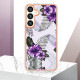 For Samsung Galaxy S24+ 5G Electroplating IMD TPU Phone Case(Purple Flower)