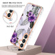 For Samsung Galaxy S24+ 5G Electroplating IMD TPU Phone Case(Purple Flower)