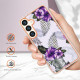 For Samsung Galaxy S24+ 5G Electroplating IMD TPU Phone Case(Purple Flower)