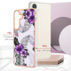 For Samsung Galaxy S24+ 5G Electroplating IMD TPU Phone Case(Purple Flower)