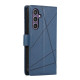 For Samsung Galaxy S24+ 5G PU Genuine Leather Texture Embossed Line Phone Case(Blue)