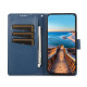 For Samsung Galaxy S24+ 5G PU Genuine Leather Texture Embossed Line Phone Case(Blue)