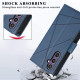 For Samsung Galaxy S24+ 5G PU Genuine Leather Texture Embossed Line Phone Case(Blue)