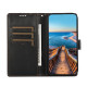 For Samsung Galaxy S24+ 5G PU Genuine Leather Texture Embossed Line Phone Case(Black)