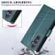 For Samsung Galaxy S24+ 5G PU Genuine Leather Texture Embossed Line Phone Case(Green)