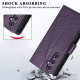 For Samsung Galaxy S24+ 5G PU Genuine Leather Texture Embossed Line Phone Case(Purple)