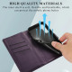 For Samsung Galaxy S24+ 5G PU Genuine Leather Texture Embossed Line Phone Case(Purple)