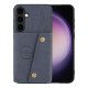 For Samsung Galaxy S24+ 5G Double Buckle Card Slots Magnetic Phone Case(Blue)