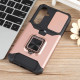 For Samsung Galaxy S24+ 5G Camera Shield Card Slot PC+TPU Phone Case(Rose Gold)
