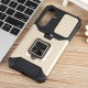 For Samsung Galaxy S24+ 5G Camera Shield Card Slot PC+TPU Phone Case(Gold)