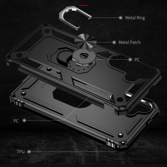 For Samsung Galaxy S24+ 5G Shockproof TPU + PC Phone Case(Black)