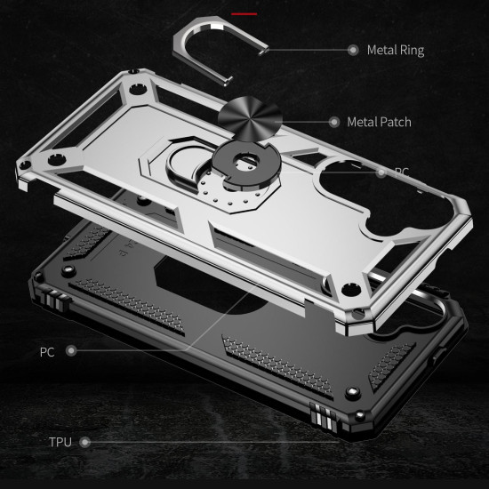 For Samsung Galaxy S24+ 5G Shockproof TPU + PC Phone Case(Silver)