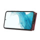 For Samsung Galaxy Galaxy S23+ 5G Brushed Texture Wallet Ring Holder Phone Case(Dark Red)