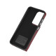 For Samsung Galaxy Galaxy S23+ 5G Brushed Texture Wallet Ring Holder Phone Case(Dark Red)