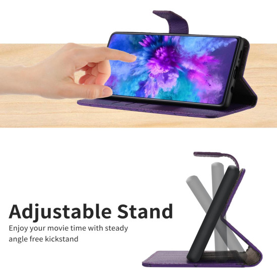 For Samsung Galaxy S24+ 5G Rhombic Grid Texture Leather Phone Case(Purple)