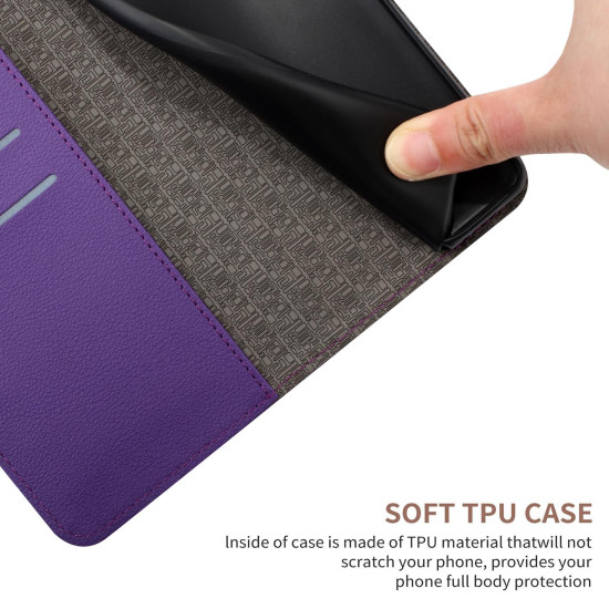 For Samsung Galaxy S24+ 5G Rhombic Grid Texture Leather Phone Case(Purple)