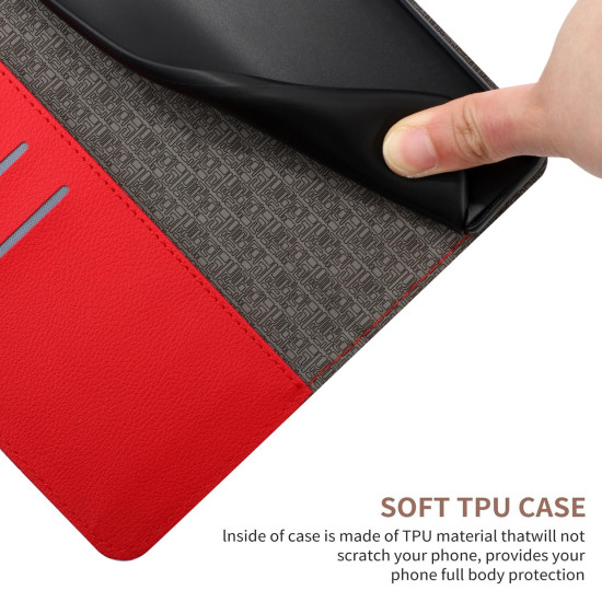 For Samsung Galaxy S24+ 5G Rhombic Grid Texture Leather Phone Case(Red)
