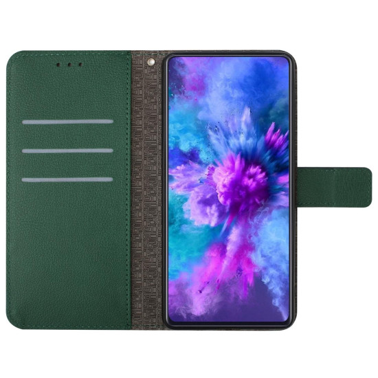 For Samsung Galaxy S24+ 5G Rhombic Grid Texture Leather Phone Case(Green)