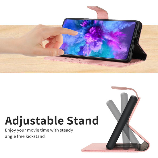 For Samsung Galaxy S24+ 5G Rhombic Grid Texture Leather Phone Case(Pink)