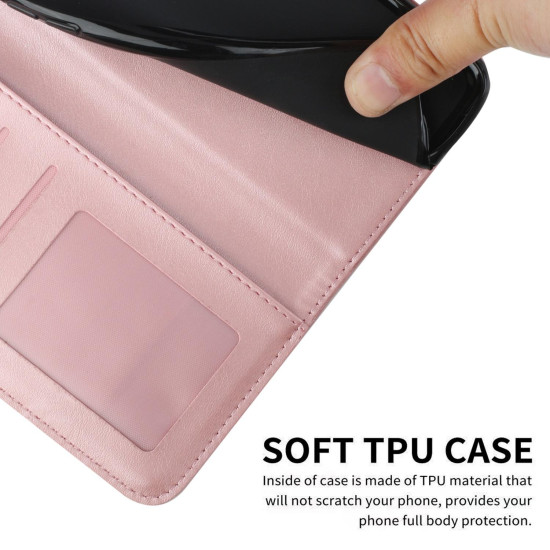 For Samsung Galaxy S24+ Stitching Calf Texture Buckle Leather Phone Case(Pink)