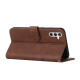 For Samsung Galaxy S24+ Stitching Calf Texture Buckle Leather Phone Case(Brown)