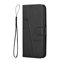 For Samsung Galaxy S24+ Stitching Calf Texture Buckle Leather Phone Case(Black)