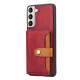 For Samsung Galaxy S24+ 5G Calfskin Card Slot TPU + PU Phone Case(Red)