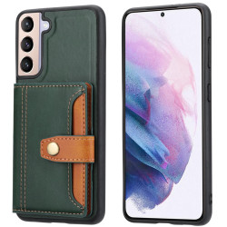 For Samsung Galaxy S24+ 5G Calfskin Card Slot TPU + PU Phone Case(Green)