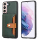 For Samsung Galaxy S24+ 5G Calfskin Card Slot TPU + PU Phone Case(Green)