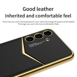 For Samsung Galaxy S24+ 5G GKK Plating Soft TPU + Leather Full Coverage Phone Case without Pen(Purple)