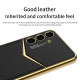 For Samsung Galaxy S24+ 5G GKK Plating Soft TPU + Leather Full Coverage Phone Case without Pen(Purple)